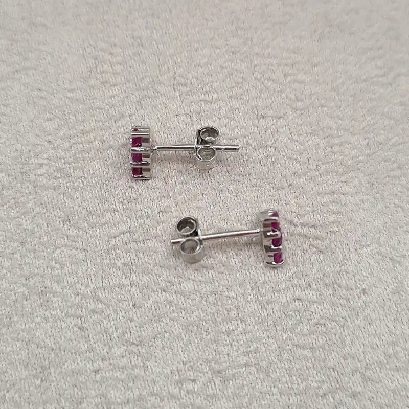 Boucles d'oreilles rubis "EI1254.R1" en argent 925