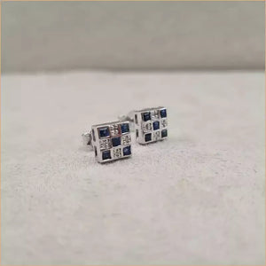 Boucles d’oreilles carrées en saphir “EI1261.S”