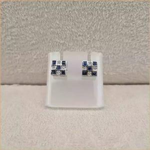 Boucles d’oreilles carrées en saphir “EI1261.S”