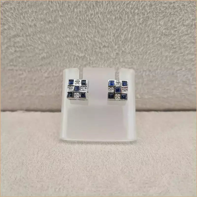 Boucles d’oreilles carrées en saphir “EI1261.S”