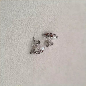 Boucles d’oreilles croix en grenat “EI1273.G”