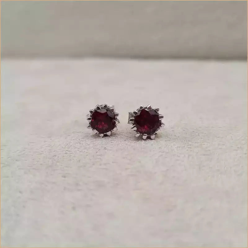 Boucles d’oreilles en grenat “EI1274.G”