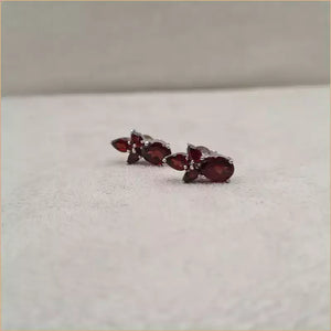 Boucles d'oreilles en grenat "EI1292.G"