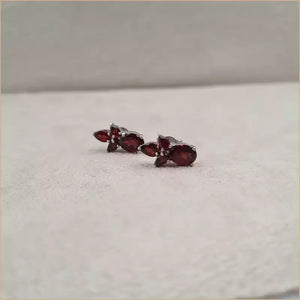 Boucles d'oreilles en grenat "EI1292.G"
