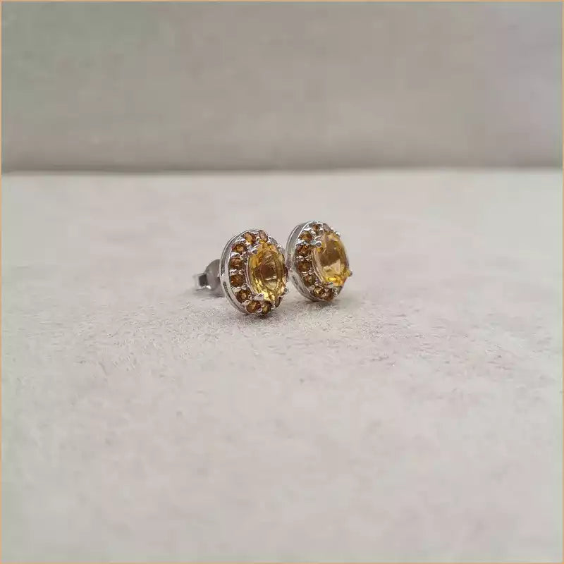 Boucles d'oreilles en citrine "EI1299.C"