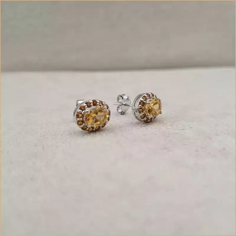 Boucles d'oreilles en citrine "EI1299.C"