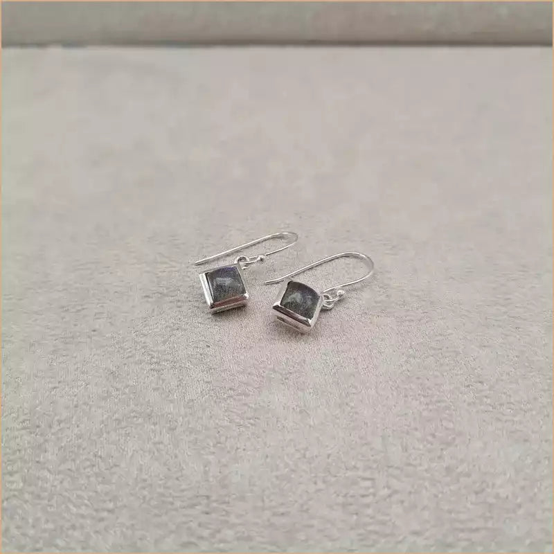 Boucles d’oreilles carrées en labradorite “EI1308.L”