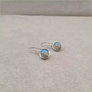Boucles d’oreilles rondes en labradorite “EI1309.L”