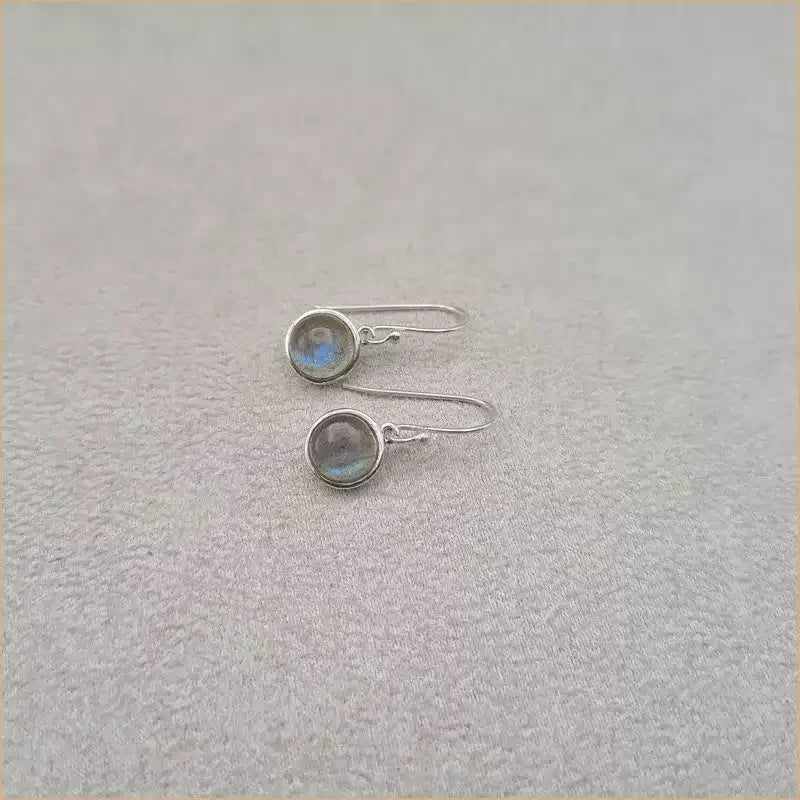 Boucles d’oreilles rondes en labradorite “EI1309.L”