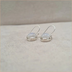 Boucles d'oreilles rondes en pierre de lune "EI1311.P"