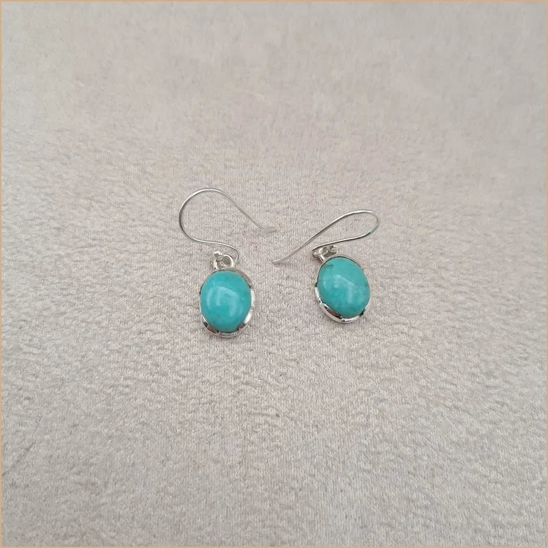 Boucles d'oreilles rondes en turquoise "EI1311.Y"