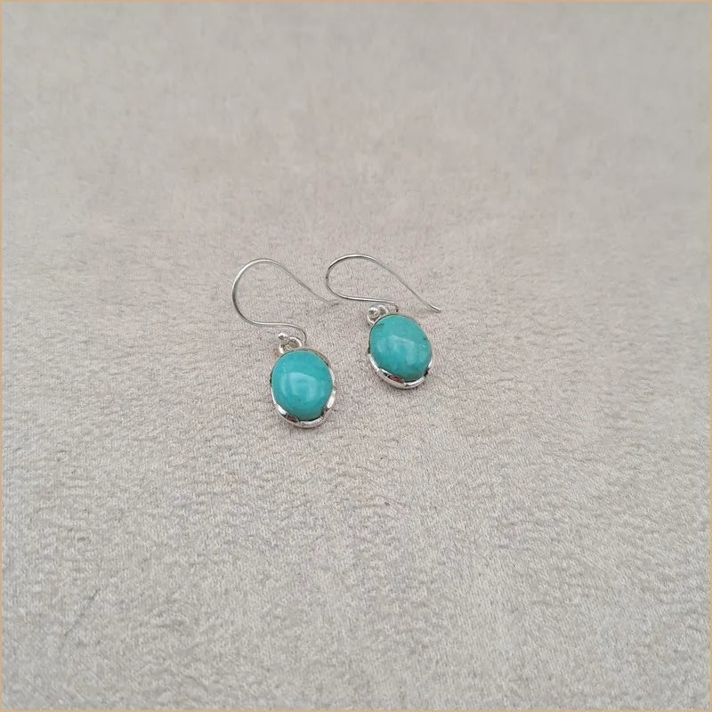 Boucles d'oreilles rondes en turquoise "EI1311.Y"