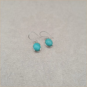 Boucles d'oreilles rondes en turquoise "EI1311.Y"