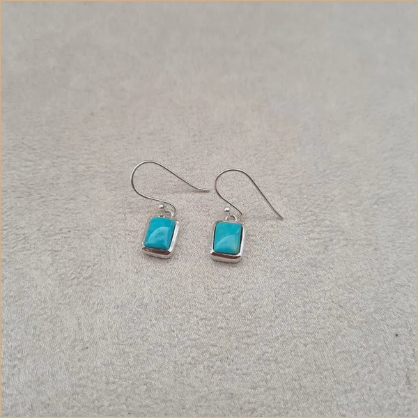 Boucles d'oreilles carrées en turquoise "EI1312"
