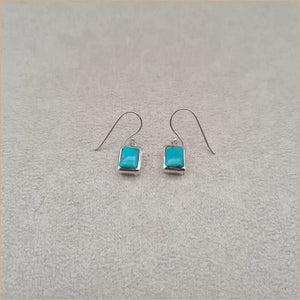 Boucles d'oreilles carrées en turquoise "EI1314.Y"