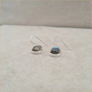 Boucles d'oreilles carrées en labradorite "EI1315.L"