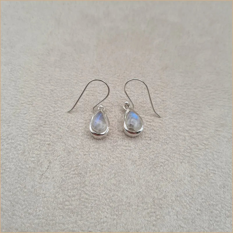 Boucles d'oreilles gouttes en pierre de lune "EI1316.P"