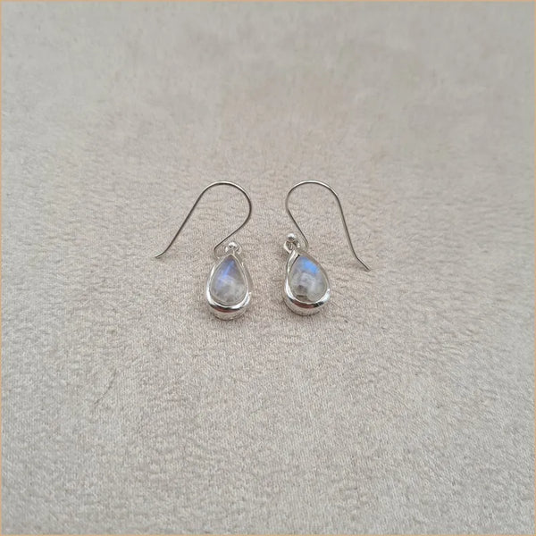Boucles d'oreilles gouttes en pierre de lune "EI1316.P"