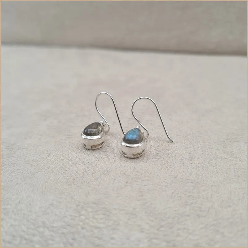Boucles d'oreilles gouttes en labradorite "EI1316.L"