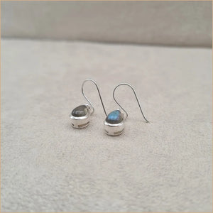 Boucles d'oreilles gouttes en labradorite "EI1316.L"