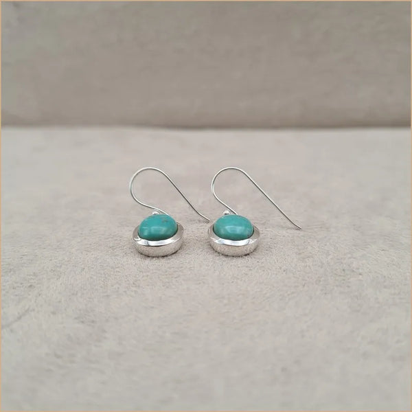 Boucles d'oreilles rondes en turquoise "EI1317.Y"