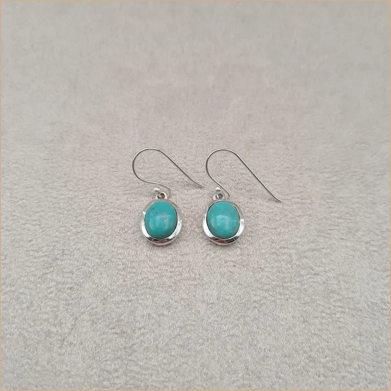 Boucles d'oreilles rondes en turquoise "EI1317.Y"