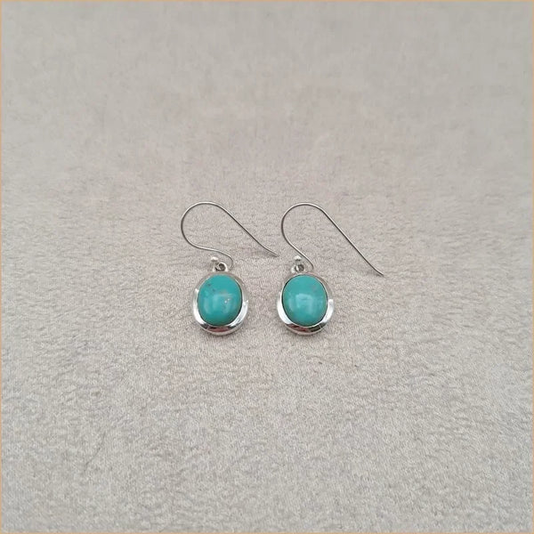 Boucles d'oreilles rondes en turquoise "EI1317.Y"
