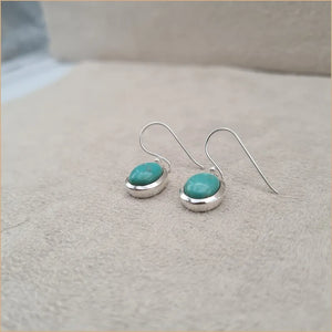 Boucles d'oreilles rondes en turquoise "EI1317.Y"