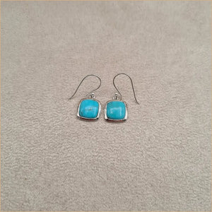 Boucles d'oreilles carrées en turquoise "EI1319.Y"