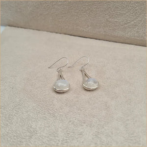 Boucles d'oreilles pendantes en pierre de lune "EI1324.P"