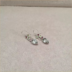 Boucles d'oreilles pendantes en quartz "EI1327.Q"