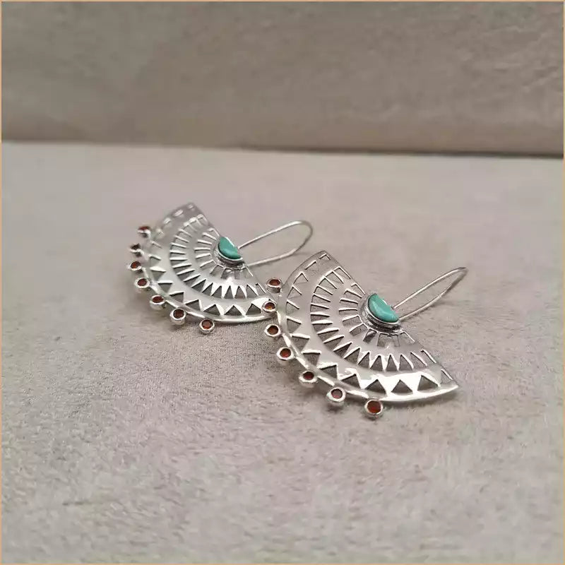 Boucles d'oreilles éventails en turquoise "EI1329.Y"