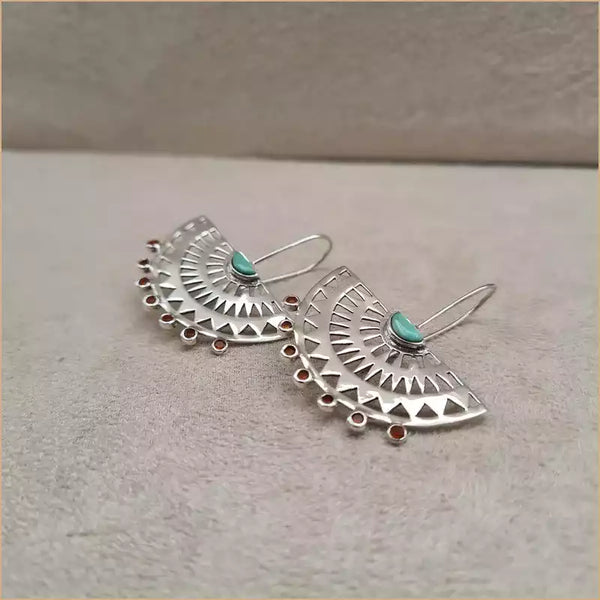Boucles d'oreilles éventails en turquoise "EI1329.Y"