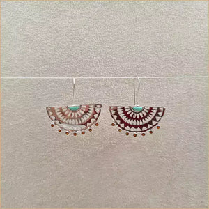Boucles d'oreilles éventails en turquoise "EI1329.Y"
