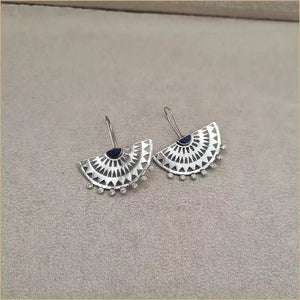 Boucles d'oreilles éventails en lapis lazuli "EI1329.Z"