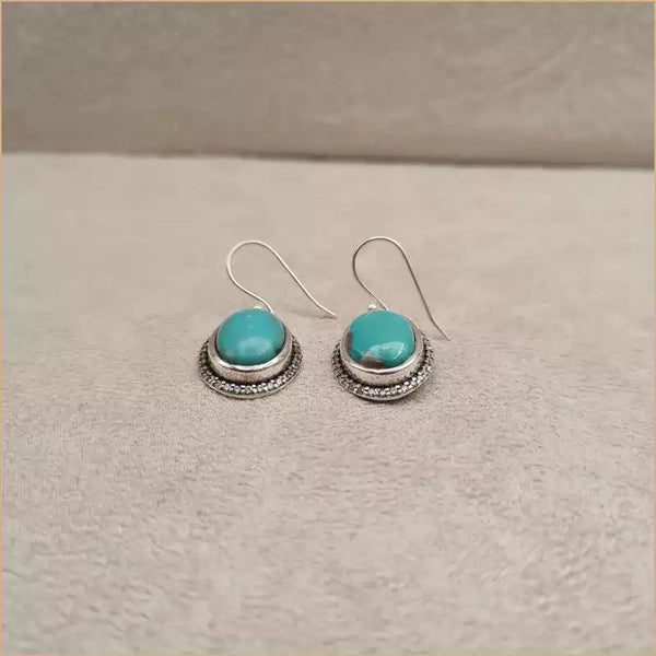 Boucles d'oreilles ovales en turquoise "EI1330.Y"