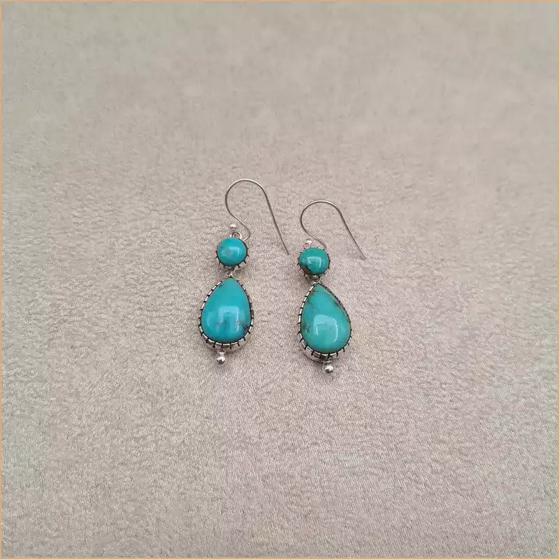 Boucles d'oreilles pendantes en turquoise "EI1331.Y"