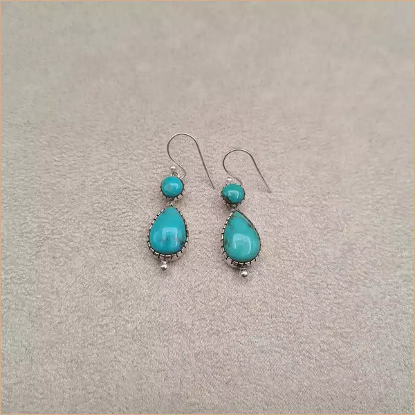 Boucles d'oreilles pendantes en turquoise "EI1331.Y"