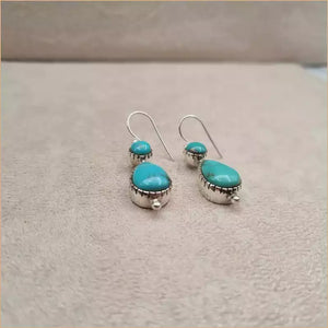 Boucles d'oreilles pendantes en turquoise "EI1331.Y"