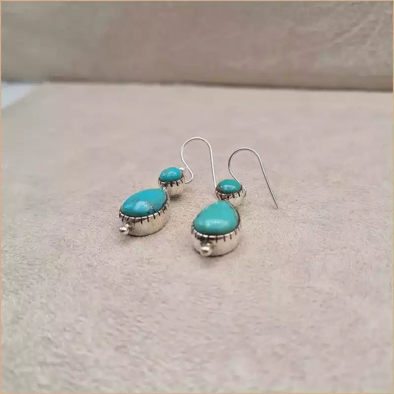 Boucles d'oreilles pendantes en turquoise "EI1331.Y"