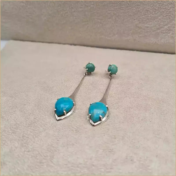 Boucles d'oreilles pendantes en turquoise "EI1333.Y"