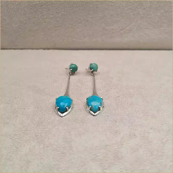 Boucles d'oreilles pendantes en turquoise "EI1333.Y"