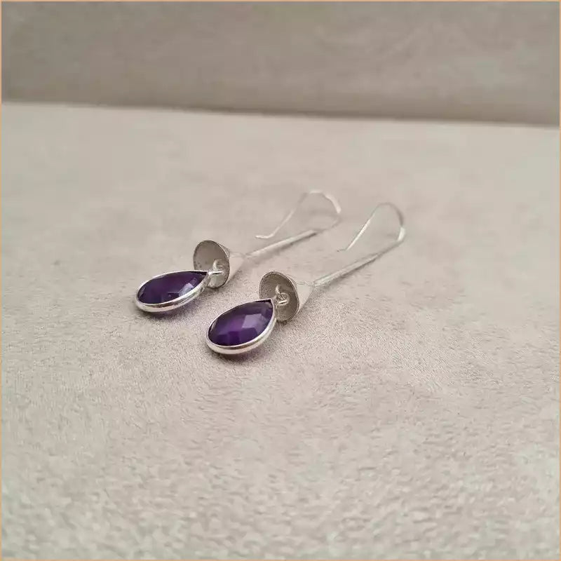 Boucles d'oreilles en améthyste "EI1336.A"