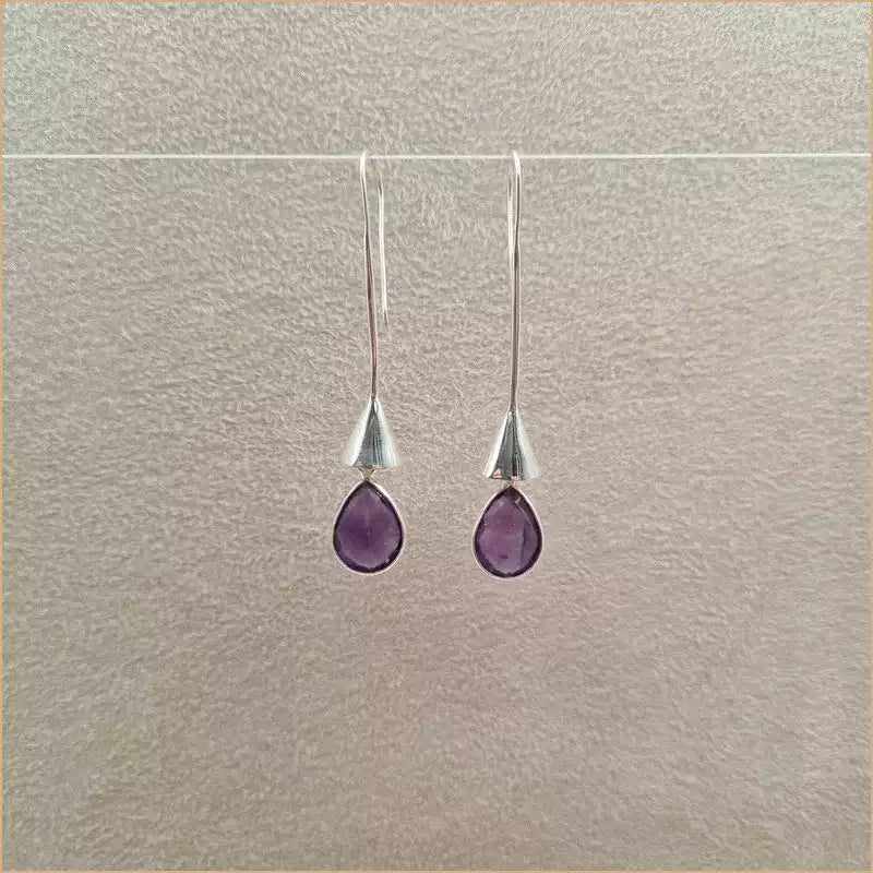Boucles d'oreilles en améthyste "EI1336.A"