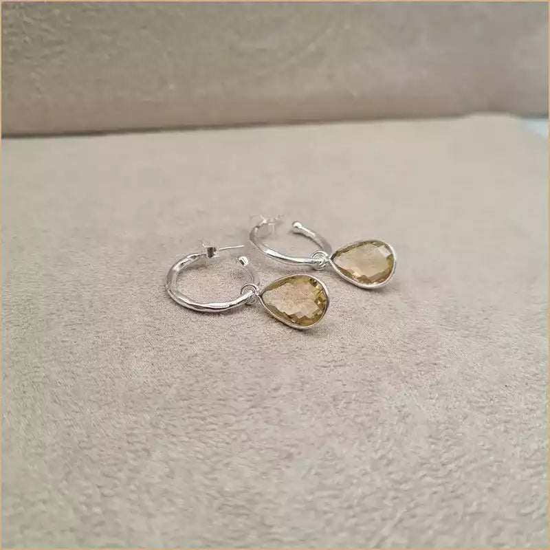 Boucles d'oreilles en citrine "EI1337.C"