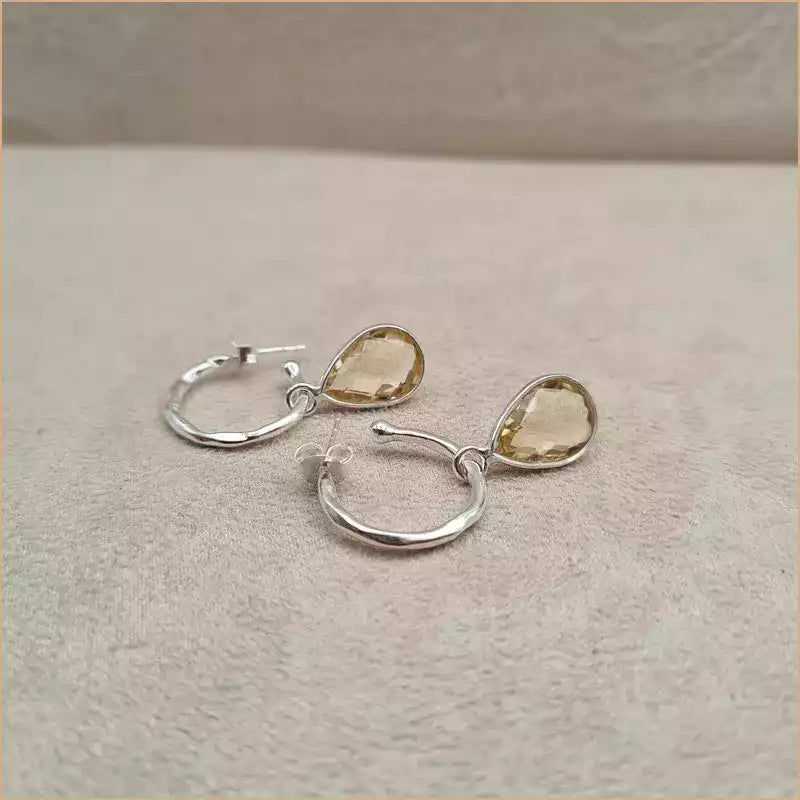 Boucles d'oreilles en citrine "EI1337.C"