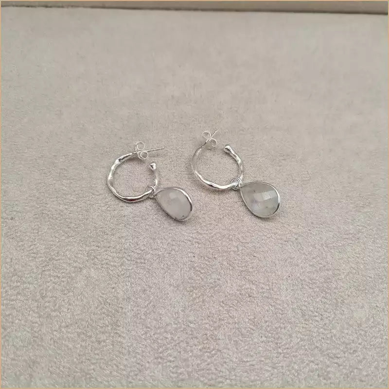 Boucles d’oreilles en pierre de lune “EI1337.P”