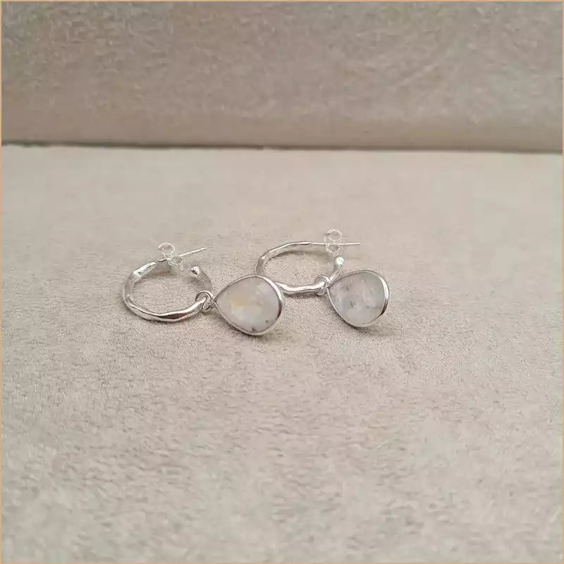 Boucles d’oreilles en pierre de lune “EI1337.P”