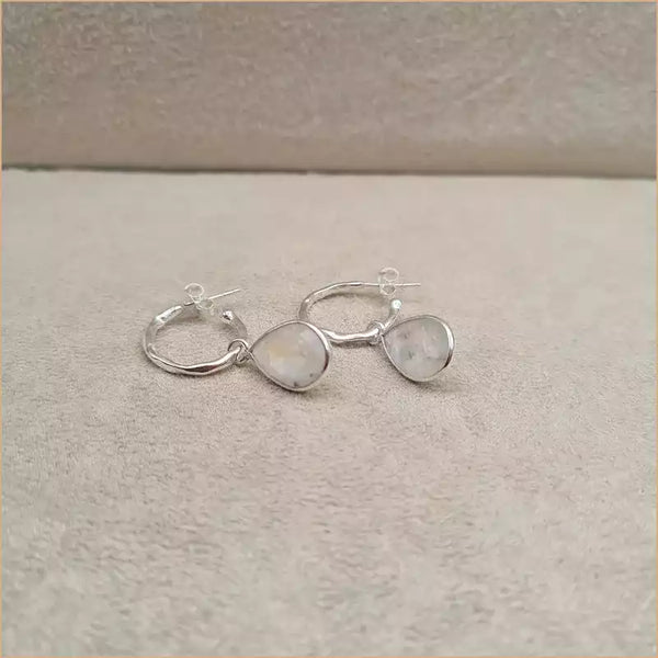 Boucles d’oreilles en pierre de lune “EI1337.P”
