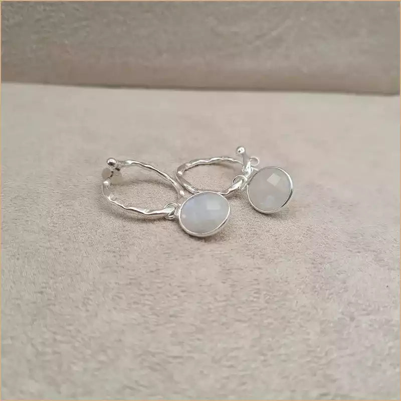 Boucles d’oreilles en pierre de lune “EI1338.P”